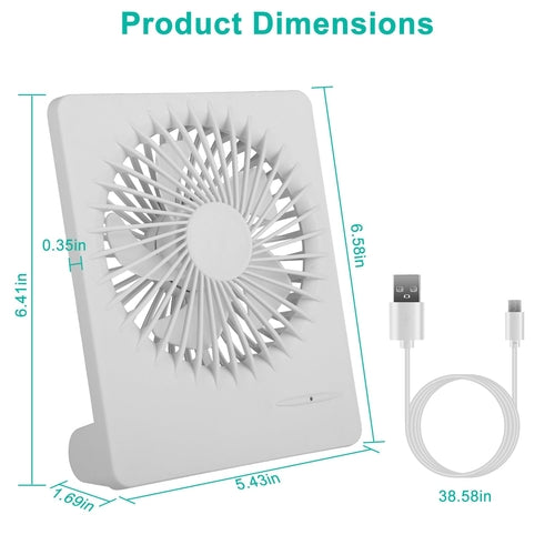 Ultra quiet USB desk fan (white)